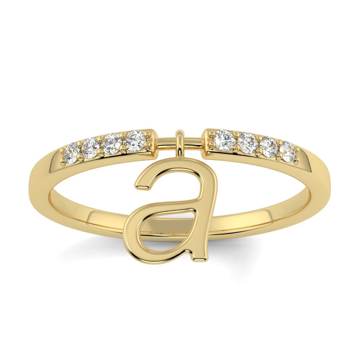 Buy 18Kt Diamond D Alphabet Ring 148G9609 Online from Vaibhav Jewellers