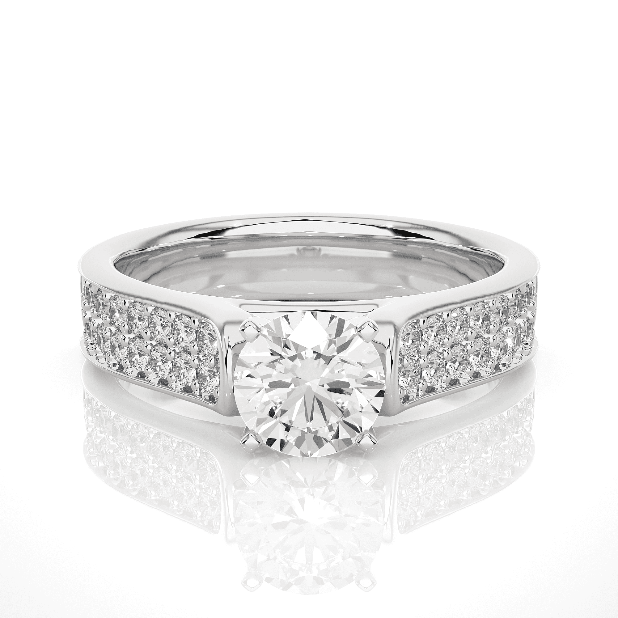 Buy Linear Beam Diamond Ring Online | CaratLane